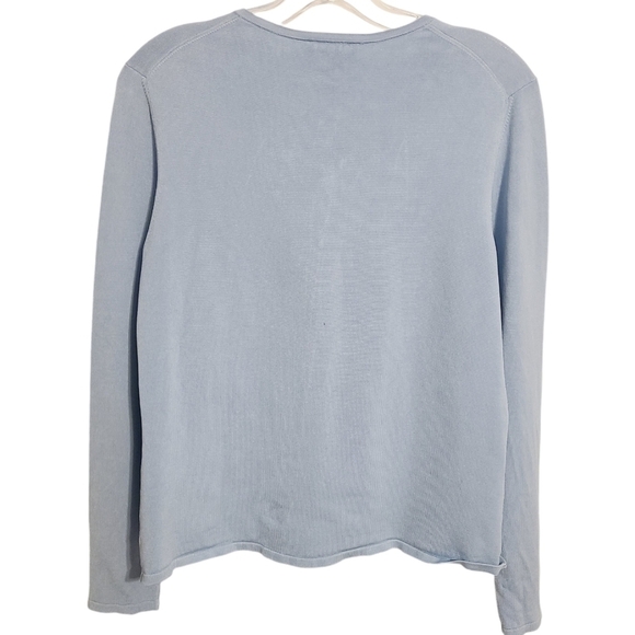 Ann Taylor | Women's Sky Blue Silk Blend Cardigan Sweater (Size Medium) - Picture 12 of 12